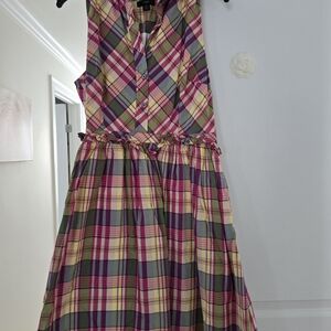 J. Crew Multicolor Plaid Kids Dress